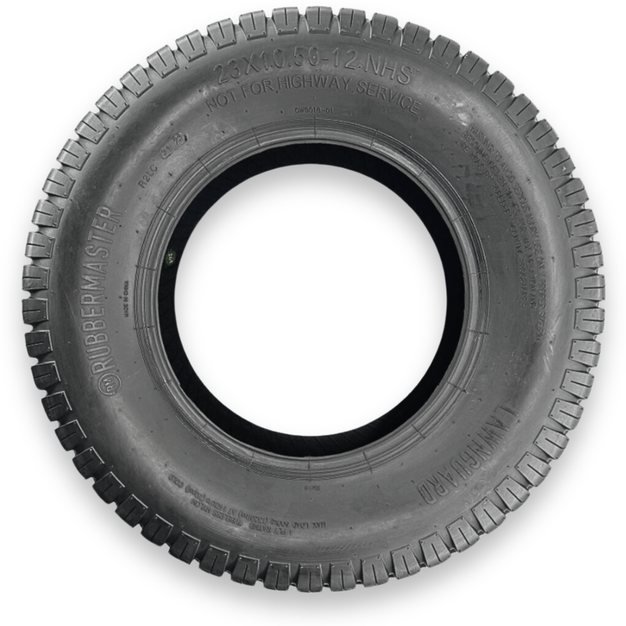 RubberMaster, Lawnguard 4 Ply Turf Tire 23x10.50-12 Tire Diameter 22.8 in, Model# 450443